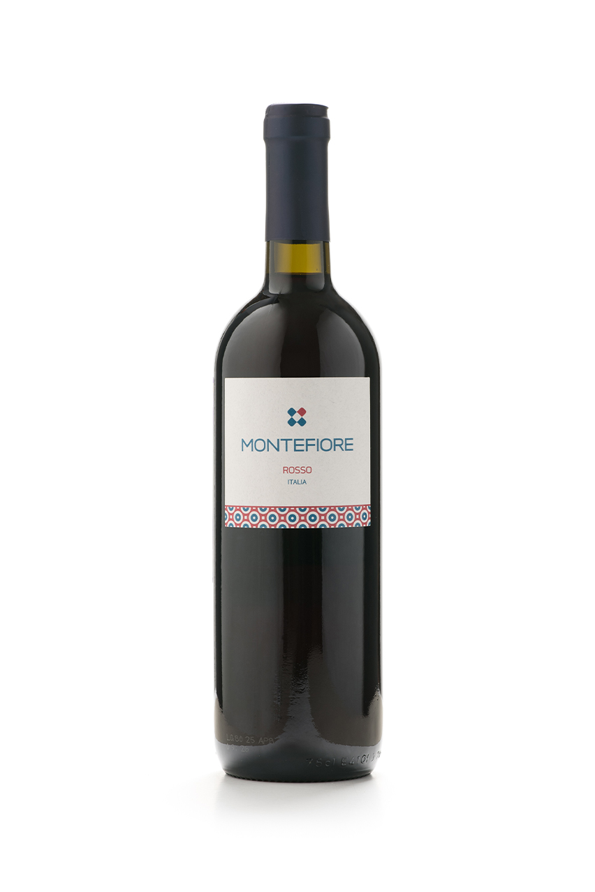Вино Монтефьоре Россо, красное, полусухое, 0.75л